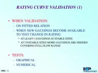 RATING CURVE VALIDATION (1)