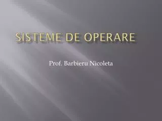 sisteme de operare