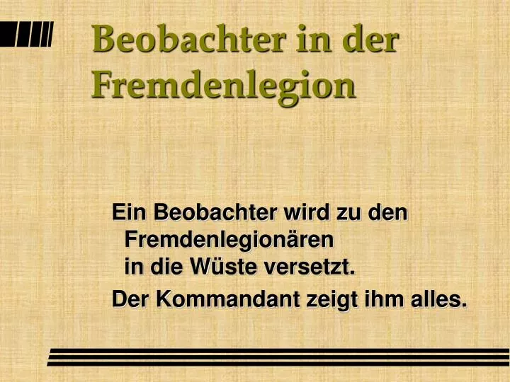 beobachter in der fremdenlegion