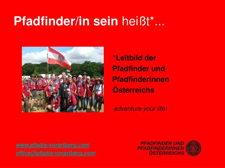 pfadfinder in sein hei t