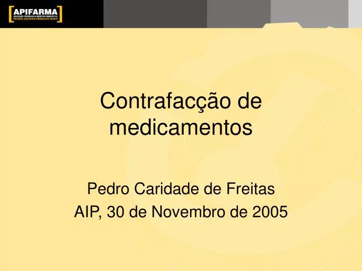 contrafac o de medicamentos