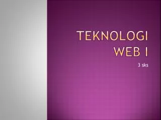teknologi web i