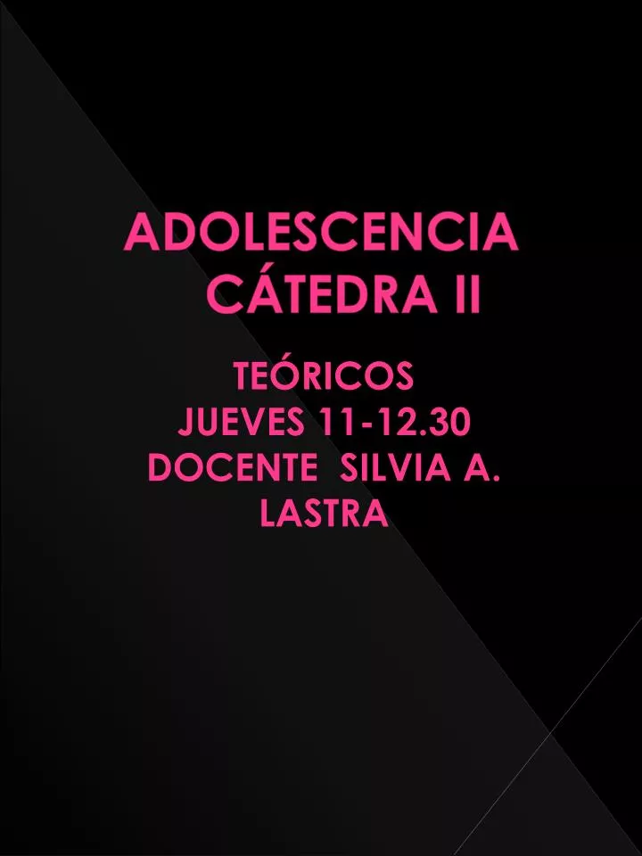 adolescencia c tedra ii