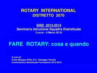 rotary international distretto 2070