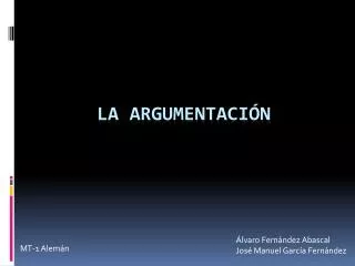 la argumentaci n