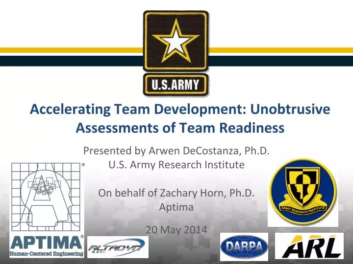 accelerating team development unobtrusive assessments of team readiness