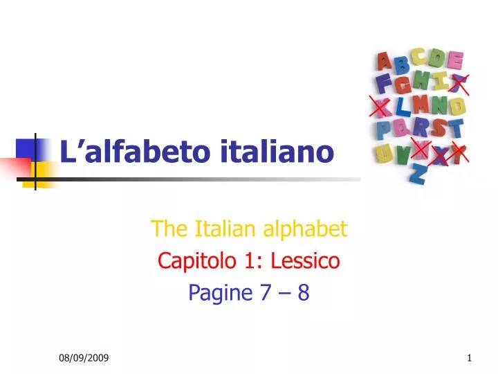 l alfabeto italiano