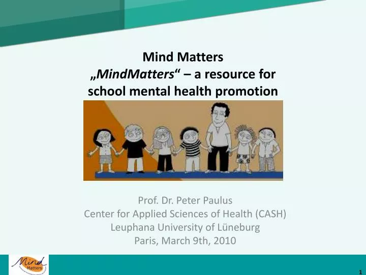 mind matters mindmatters a resource for school mental health promotion