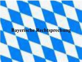 bayerische rechtsprechung
