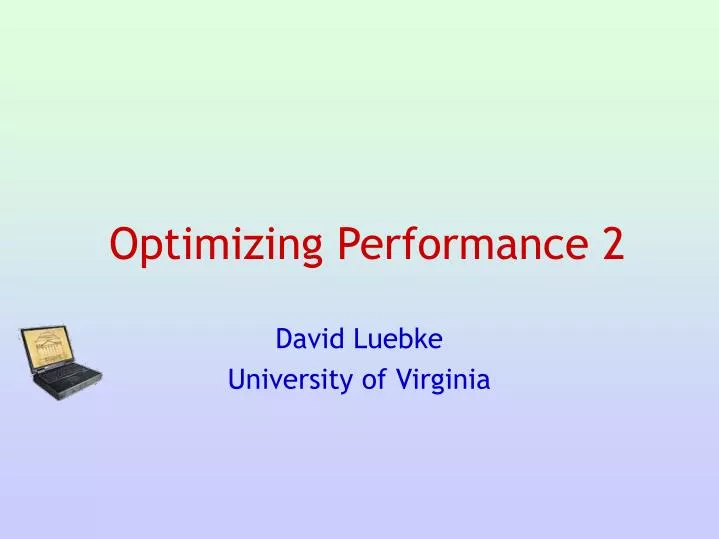 optimizing performance 2