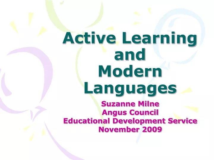 active learning and modern languages