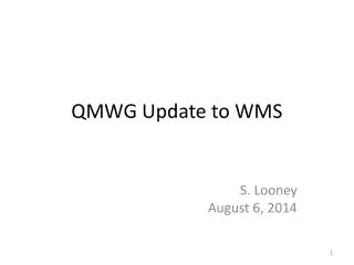 QMWG Update to WMS