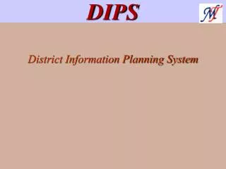 District Information Planning System
