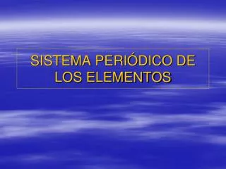 sistema peri dico de los elementos