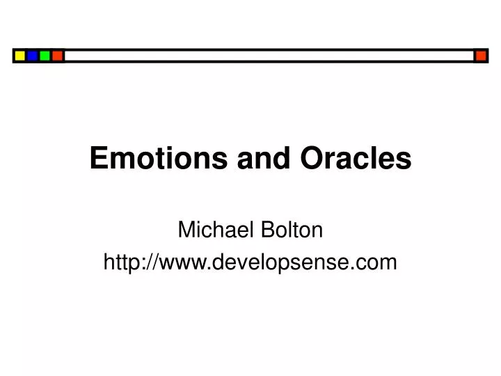 emotions and oracles
