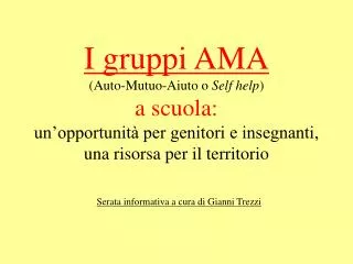 serata informativa a cura di gianni trezzi
