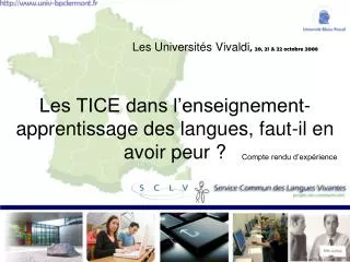 les universit s vivaldi 20 21 22 octobre 2008