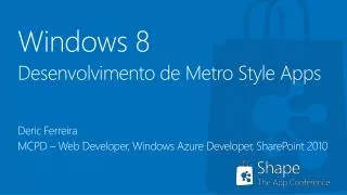 Windows 8 Desenvolvimento de Metro Style Apps
