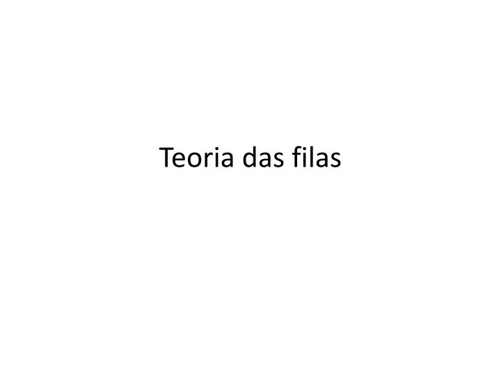 teoria das filas