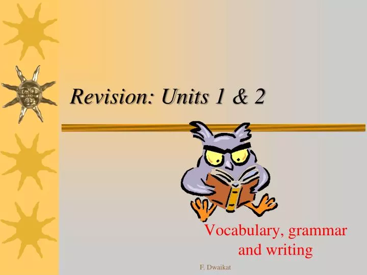 revision units 1 2