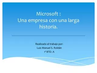 microsoft una empresa con una larga historia