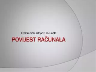 elektroni ki sklopovi ra unala