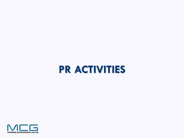 pr activities