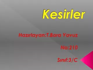 kesirler