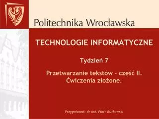 technologie informatyczne tydzie 7