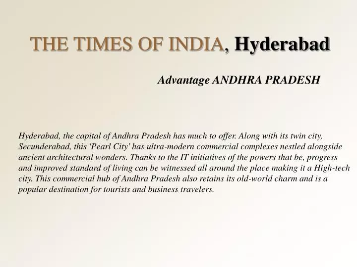 the times of india hyderabad
