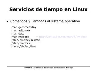 servicios de tiempo en linux