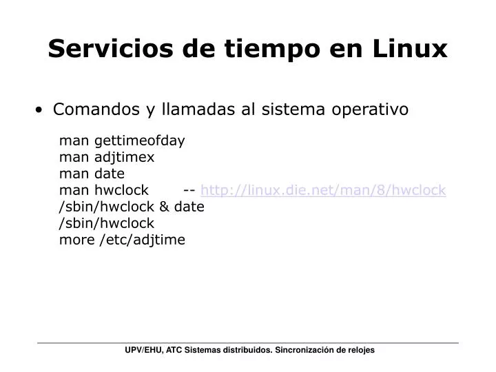 servicios de tiempo en linux