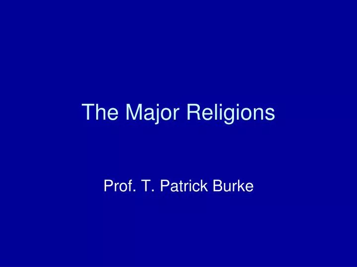 the major religions