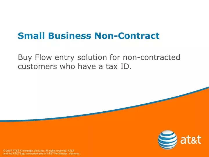 small business non contract
