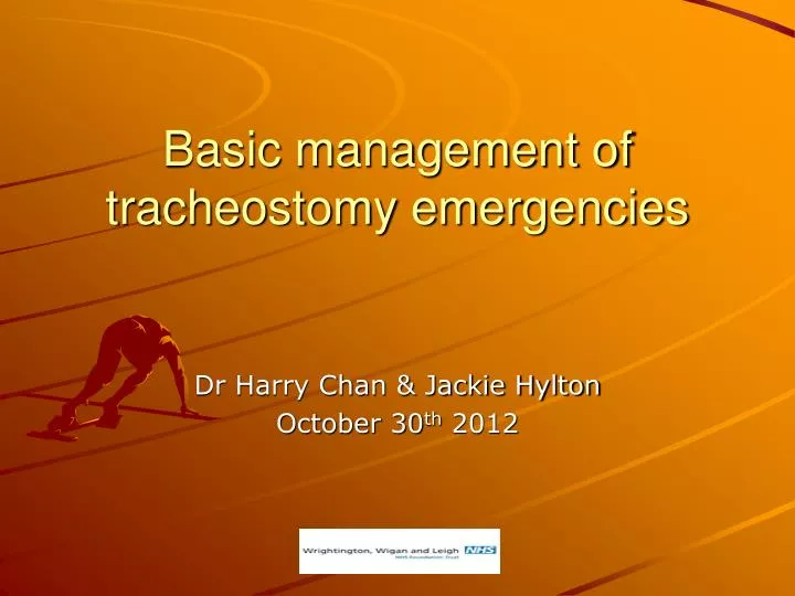 basic management of tracheostomy emergencies