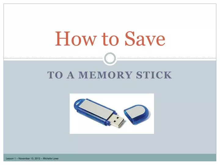 how to save