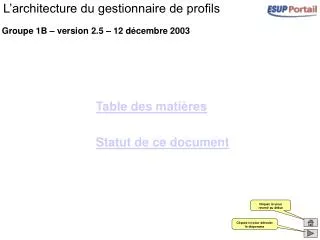 l architecture du gestionnaire de profils