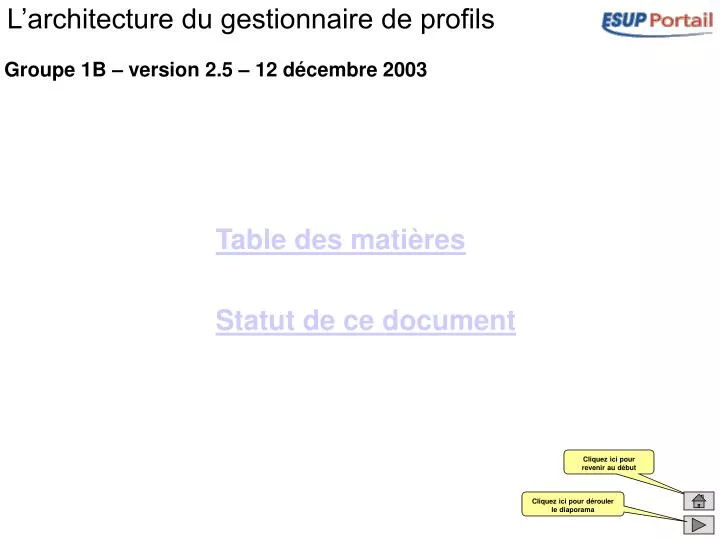 l architecture du gestionnaire de profils