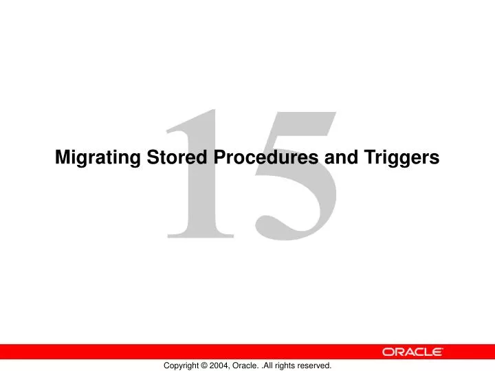 migrating stored procedures and triggers