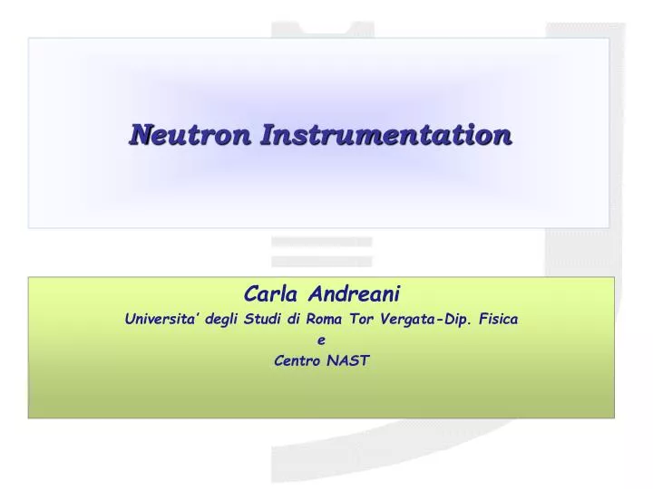 neutron instrumentation