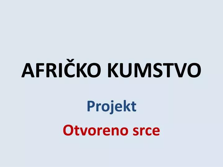 afri ko kumstvo