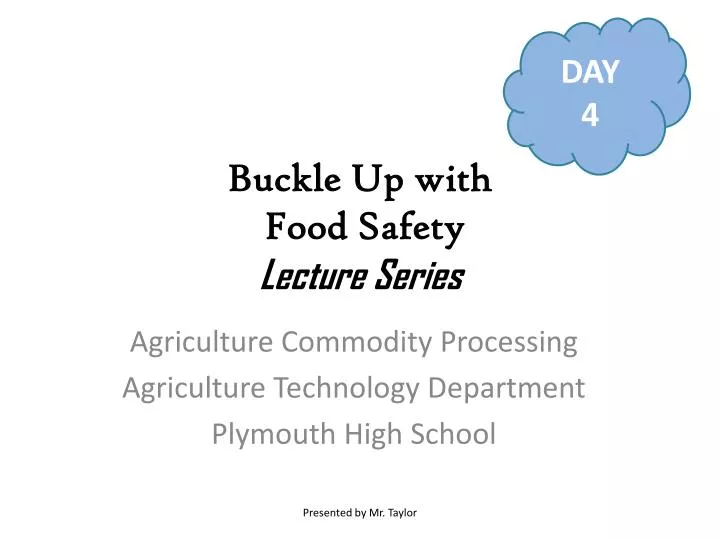 buckle up with food safety lecture series