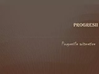 progresii