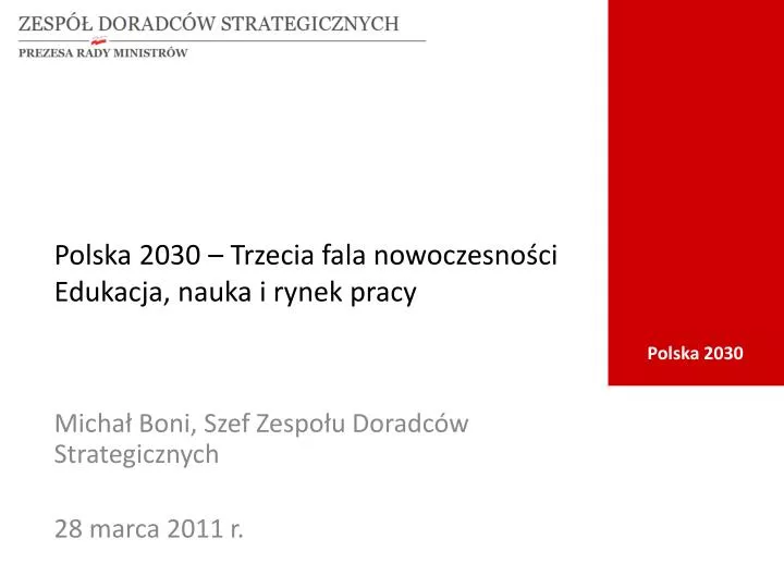 polska 2030 trzecia fala nowoczesno ci edukacja nauka i rynek pracy