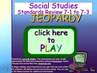 Social Studies Standards Review 7-1 to 7-3