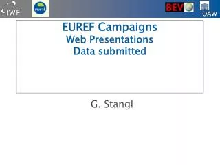 EUREF Campaigns Web Presentations Data submitted