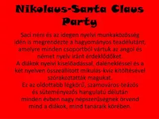 nikolaus santa claus party