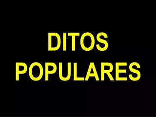 ditos populares