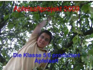 die klasse 5 6 produziert apfelsaft
