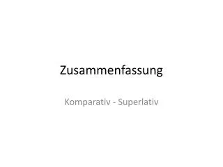 zusammenfassung